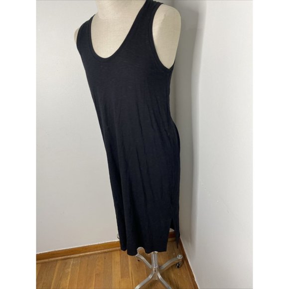 Madewell Maxi Dress Size L Black Tank Sleeveless Round Neck Long - Picture 4 of 9